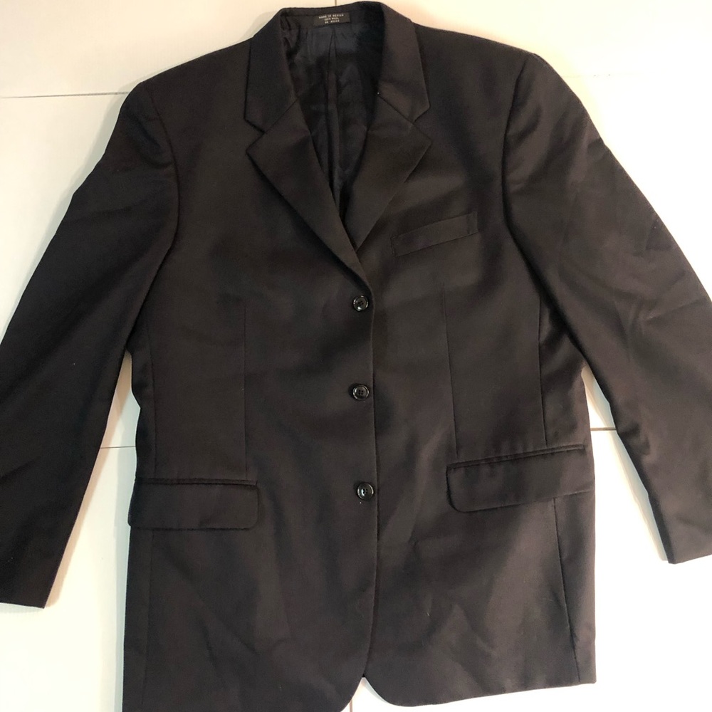 Donald J. Trump Luxury Separates Men's 100% Wool 3 Button Suit Jacket Black R-44